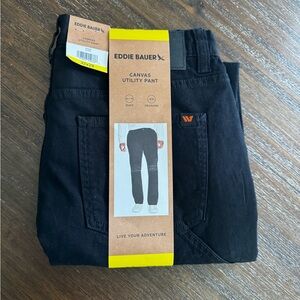 Eddie Bauer Black Canvas Utility Pants for Men 32X29